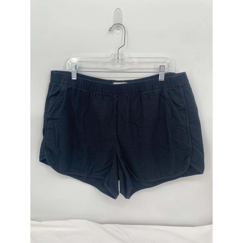 Madewell Black Pull On Shorts Elastic Waist Summer Pockets H5956 XL